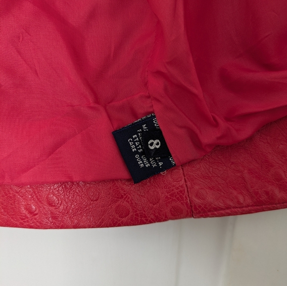 Burberrys Pink Ostrich Leather Vest Vintage 90s Y2K Size 8 - Picture 9 of 9